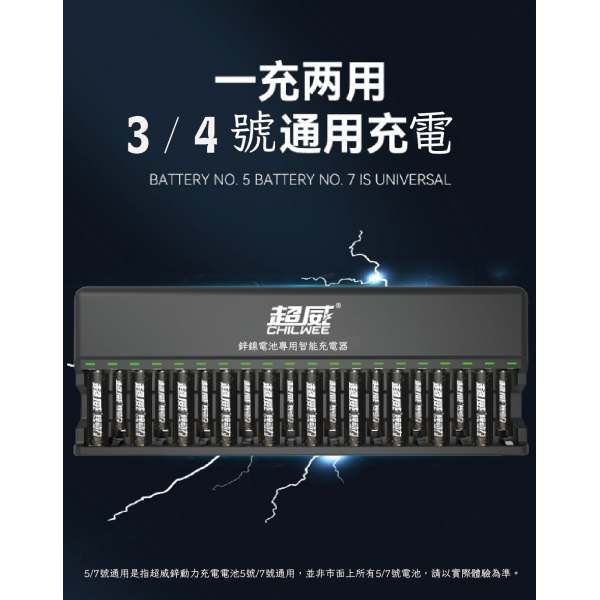 20槽專用 3/4號共用充電器