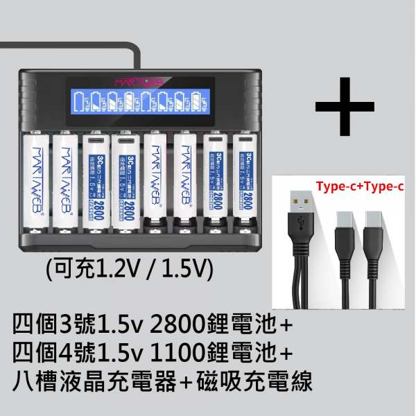 8充+4個三號電+4個四號電+一分二線